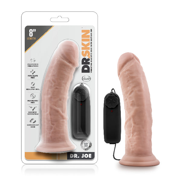Dr. Skin Dr. Joe 8&quot; Vibrating Cock with Suction - Vanilla