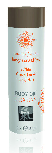 Shiatsu Luxury Body Oil Edible Green Tea &amp; Tangerine