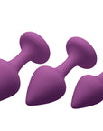 Frisky - Purple Pleasures 3 Piece Silicone Anal Plugs