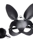 Tailz - Bunny Tail Anal Plug and Mask Set - Black