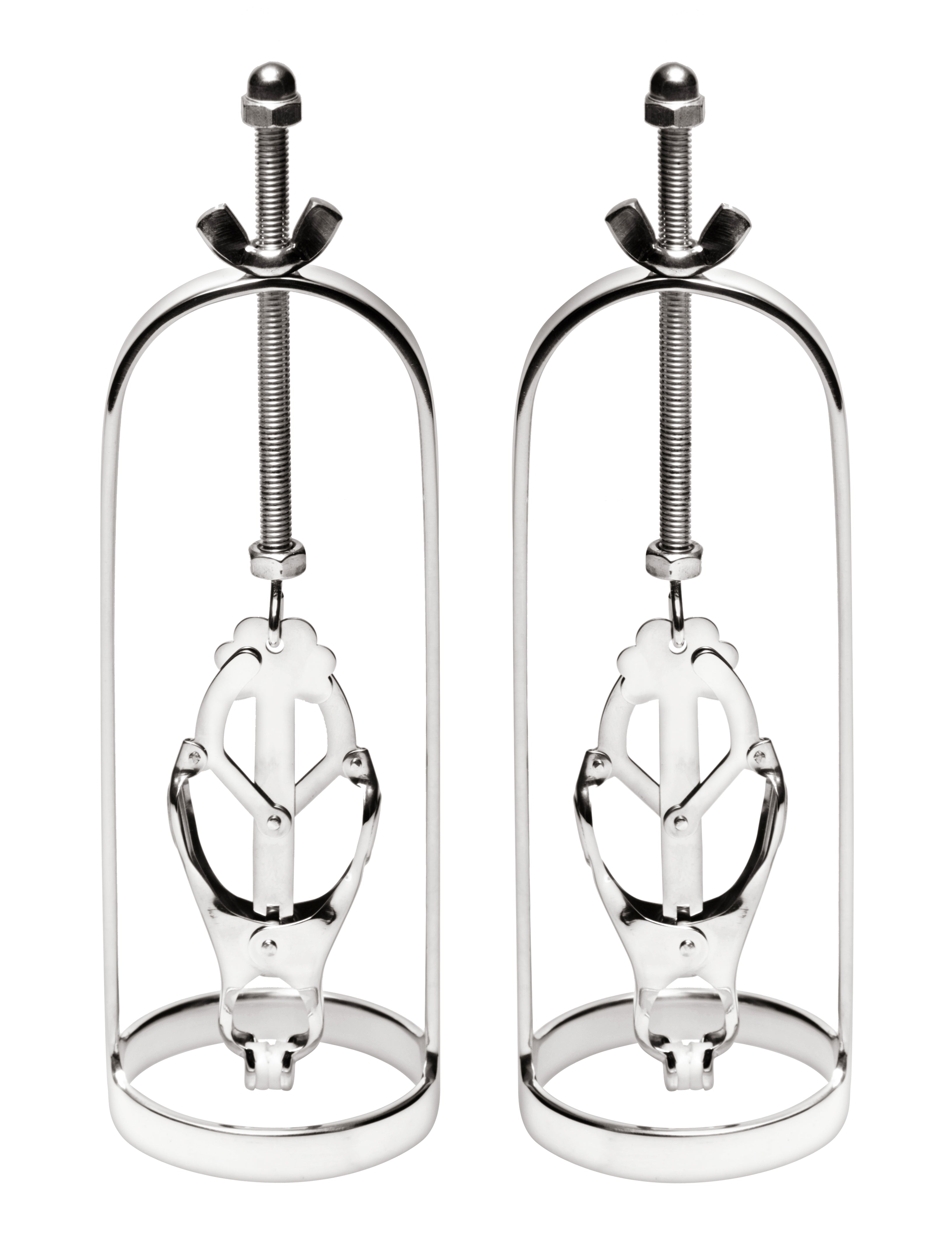 The Master Series - Stainless Steel Clover Clamp Nipple Stretcher - Silver
