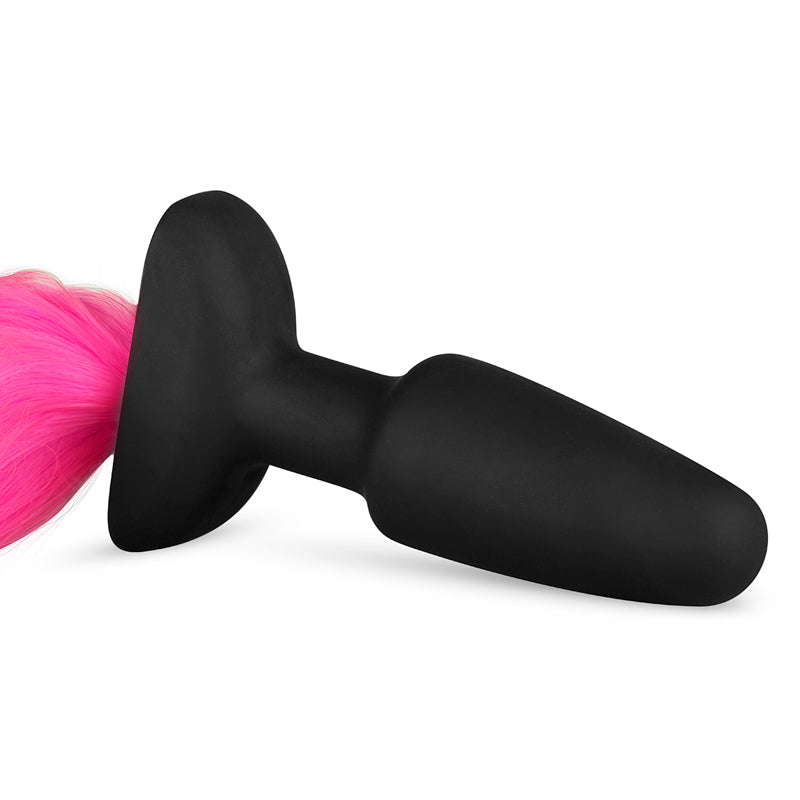 Fetish Collection - Silicone Butt Plug With Tail - Pink - K. P.