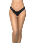 High Leg Thong - Black - K. P.