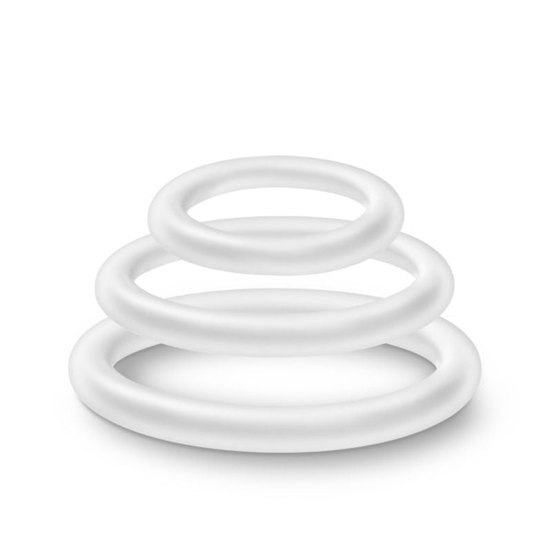 Performance - Silicone Cock Ring 3 Pc Set - White