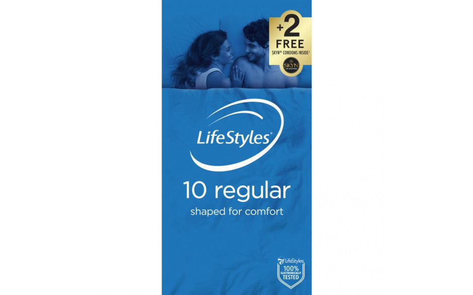 Lifestyles Regular 10 (Plus 2 Skyn Condoms)