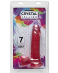 Crystal Jellies - Realistic Cock With Balls 7" - Pink