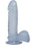 Crystal Jellies - Realistic Cock With Balls 7" - Clear