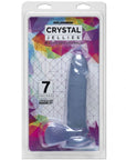 Crystal Jellies - Realistic Cock With Balls 7" - Clear