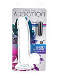 Addiction Crystal - Dildo with Balls 8" - Clear