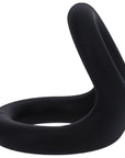Uplift Silicone Cock Ring - Onyx Black