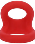 Uplift Silicone Cock Ring - Crimson Red