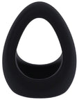 Stirrup Silicone Cock Ring - Onyx Black