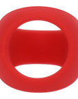 Stirrup Silicone Cock Ring - Crimson Red