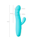 Rotating Shaft Rabbit Vibrator - Merry Swirl - Blue - K. P.