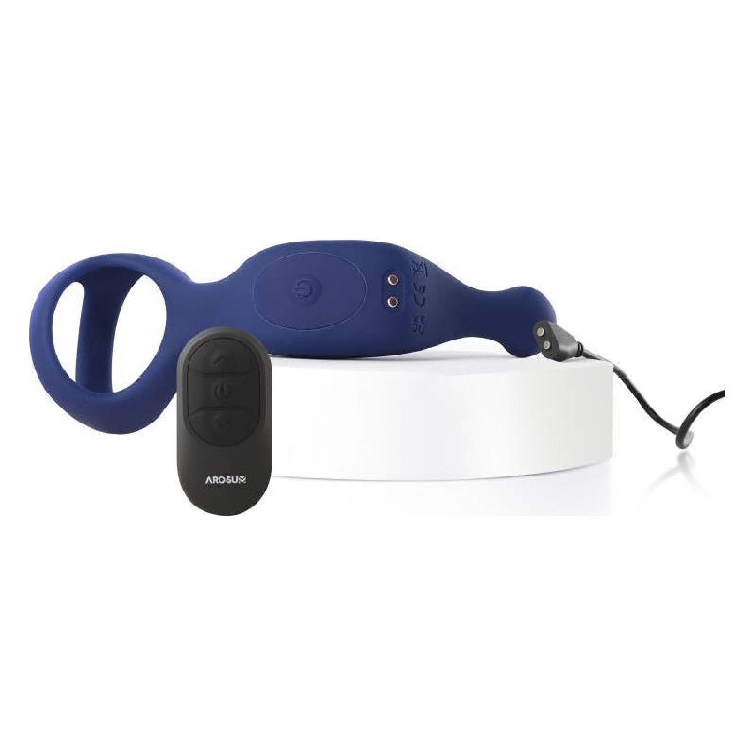Vibrating Anal Probe with Cockring and Remote - Underquaker - Blue