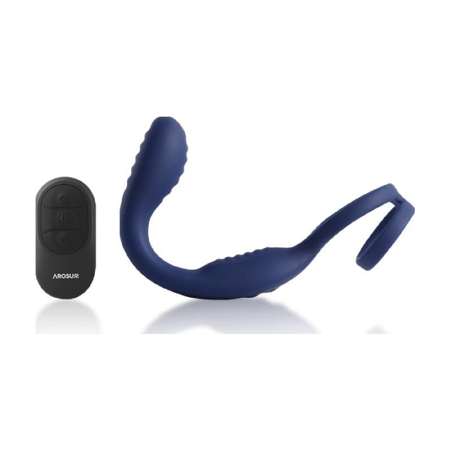 Vibrating Anal Probe and Perineum Stim with Cockring - VibraDuo - Blue