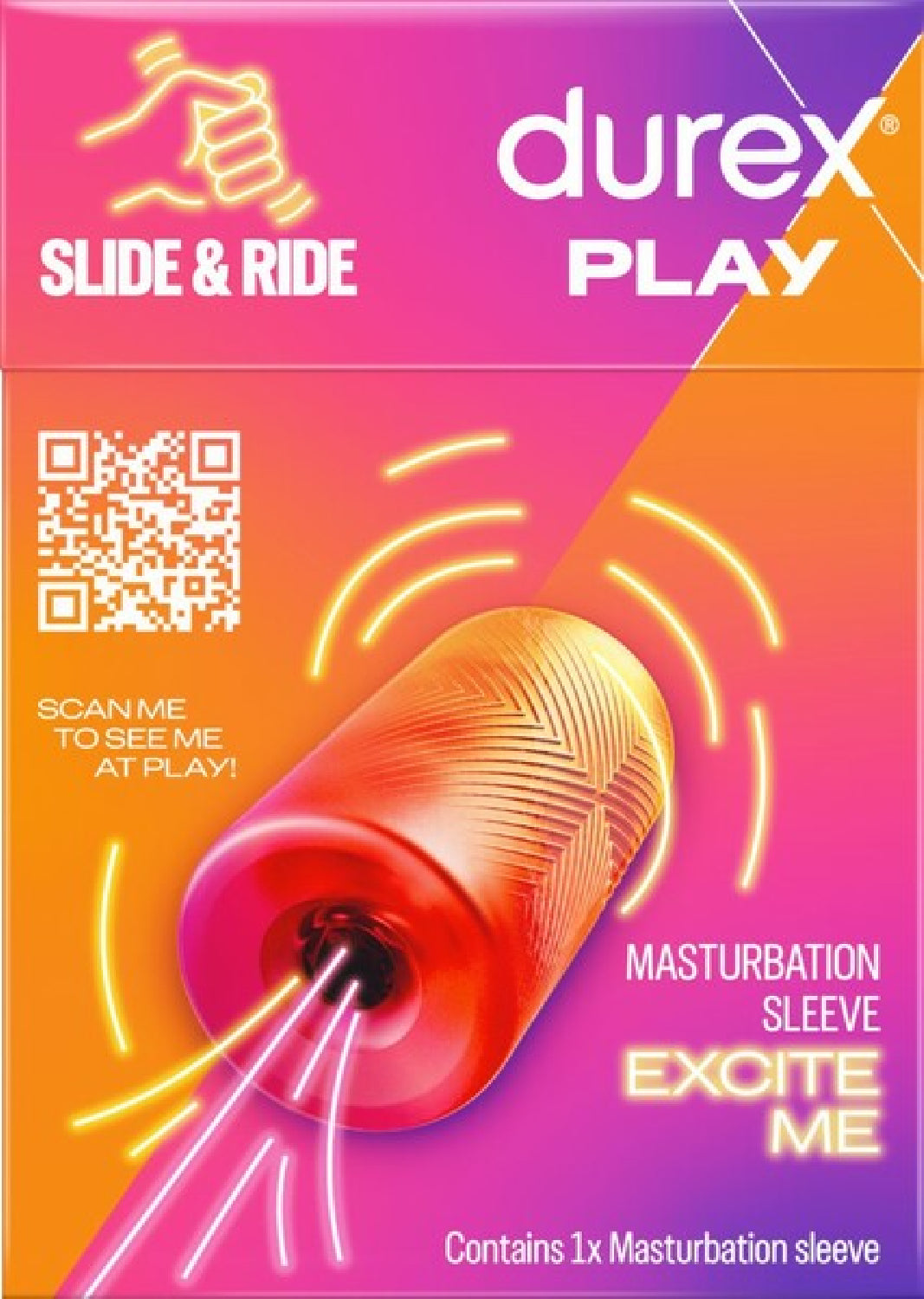 Play Slide &amp; Ride - Textured Masturbation Sleeve - Pink