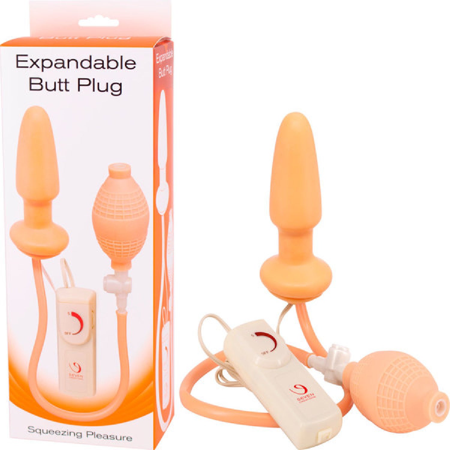 Expandable Inflatable Butt Plug - Flesh