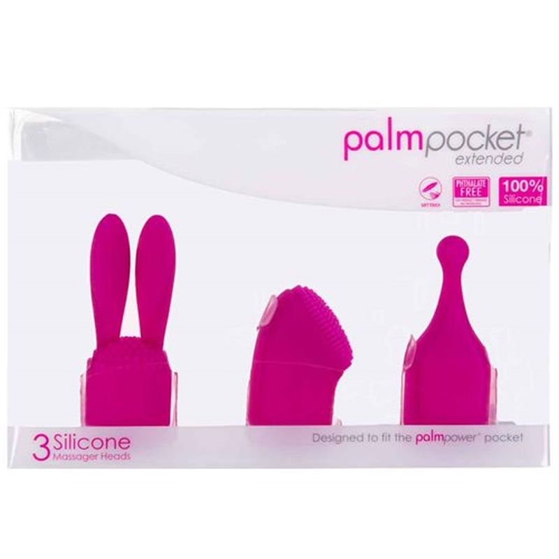 PalmPower - PalmPocket Extended Silicone Massage Heads 3 Pc Set
