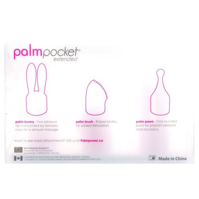PalmPower - PalmPocket Extended Silicone Massage Heads 3 Pc Set