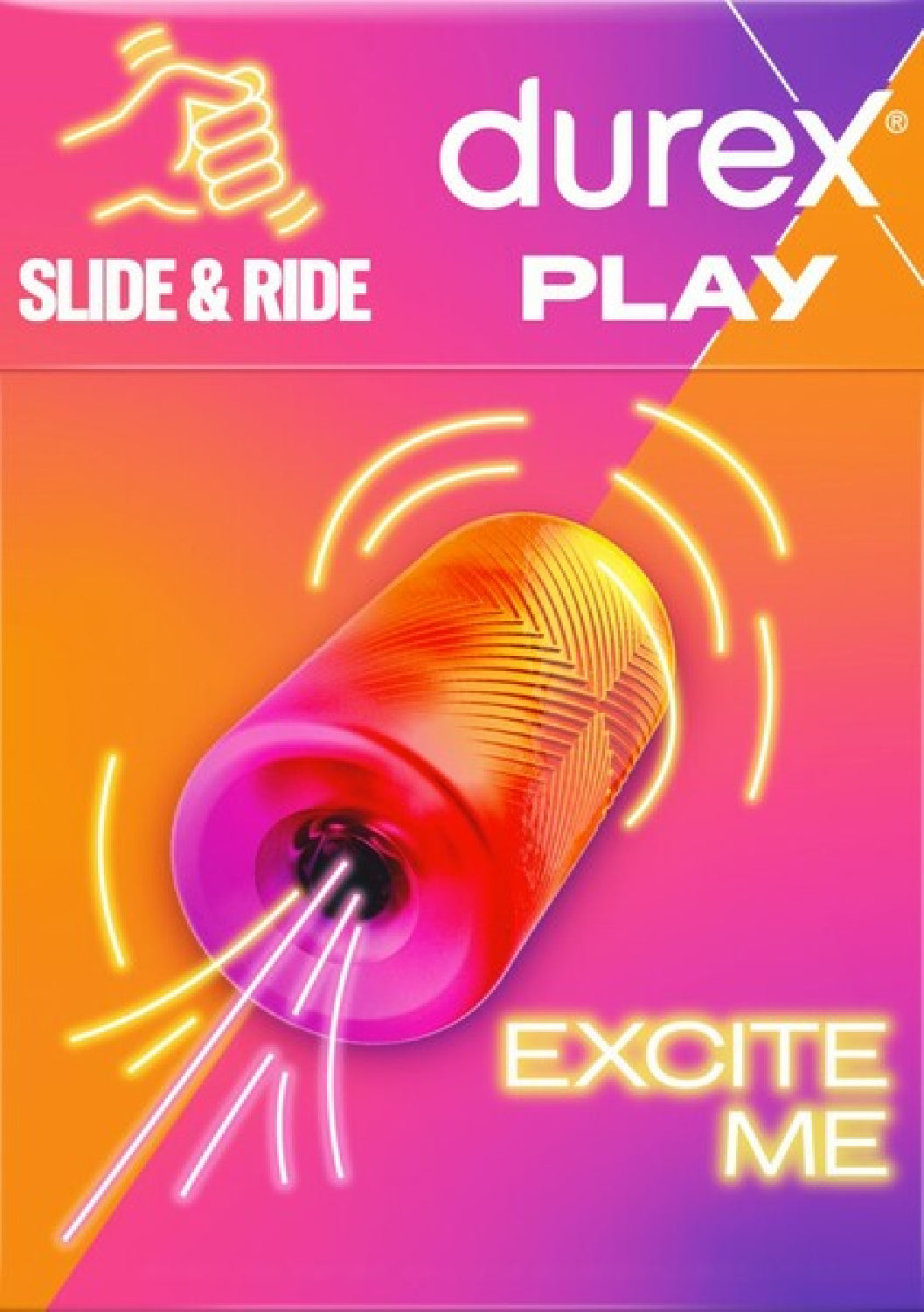 Play Slide &amp; Ride - Textured Masturbation Sleeve - Pink