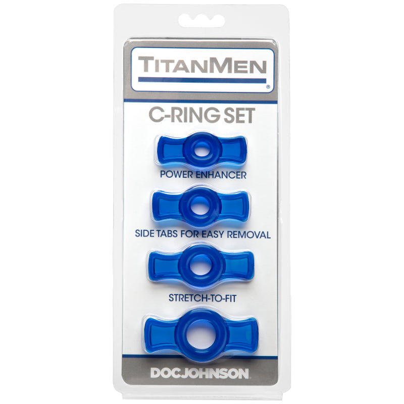 TitanMen - Cock Ring Set - Blue