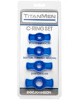 TitanMen - Cock Ring Set - Blue