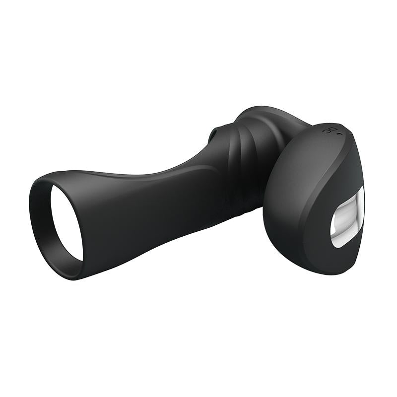 Vibrating Cock Ring Sleeve - Black - K. P.