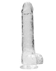 Realrock Crystal Clear - Realistic Dildo With Balls 10" / 25.4 cm - Transparent - K. P.