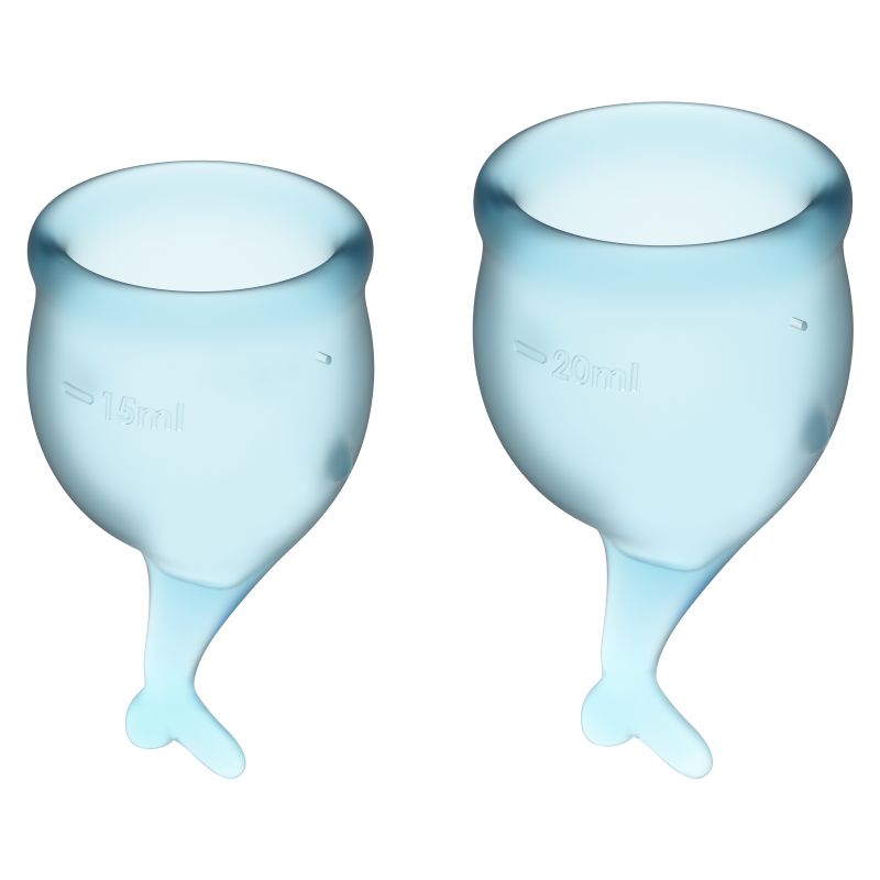 Feel Secure Menstrual Cup - 2 Piece - Light Blue