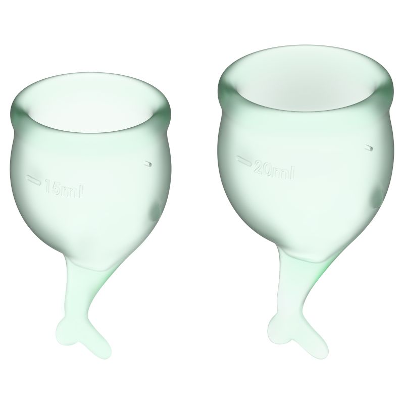 Feel Secure Menstrual Cup - 2 Piece - Light Green