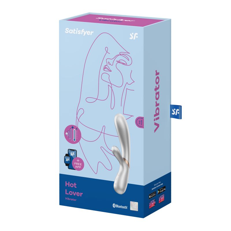 Connect App Rabbit Vibrator - Hot Lover - Silver/Champagne