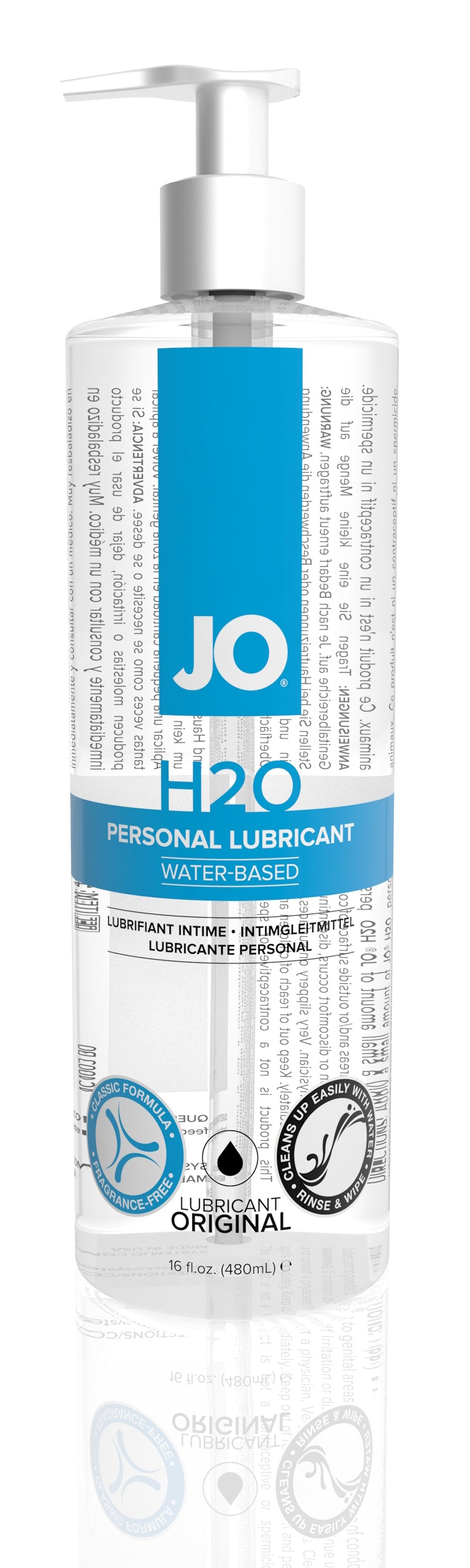 JO H2O Lubricant 16 Oz / 480 ml