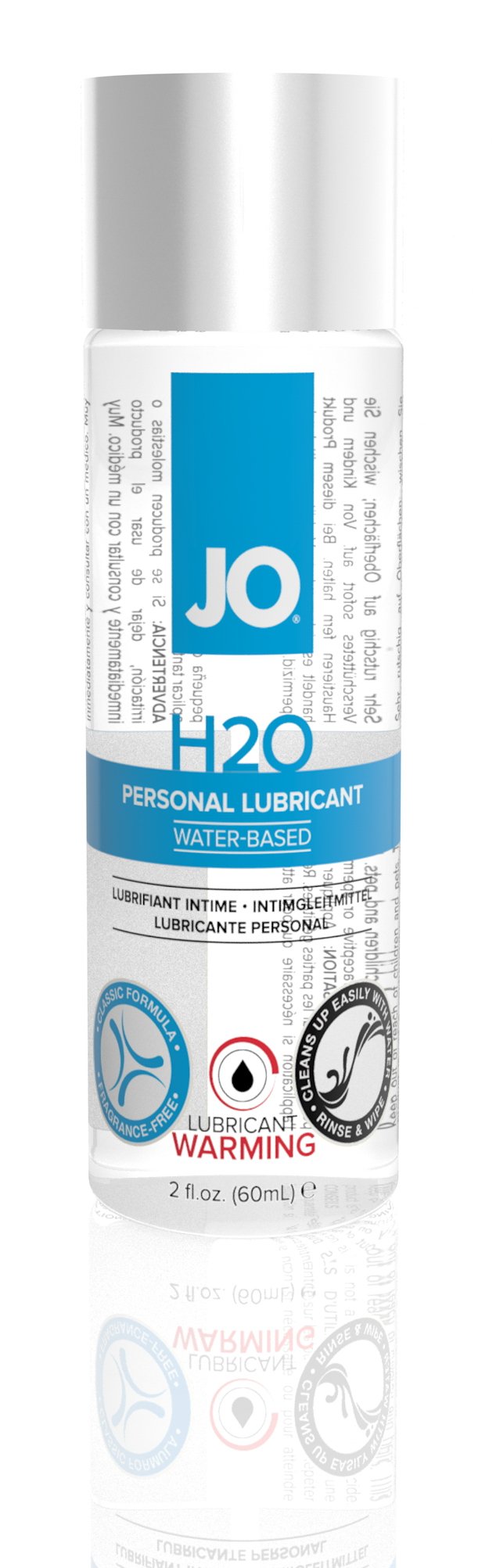 JO H2O Warming Lubricant 2 Oz / 60 ml