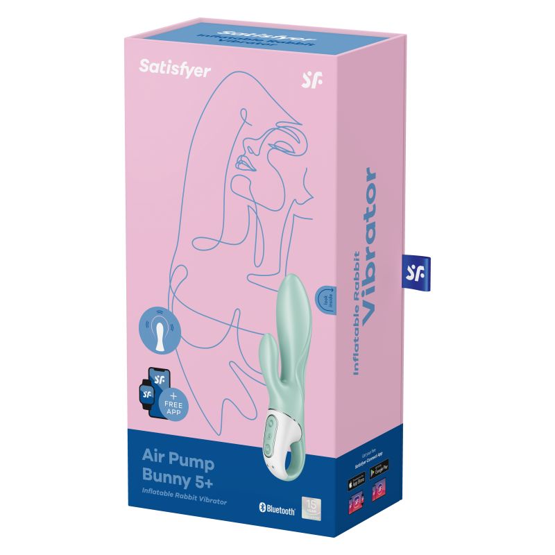 Connect App Inflatable Rabbit Vibrator - Air Pump Bunny 5+ Mint