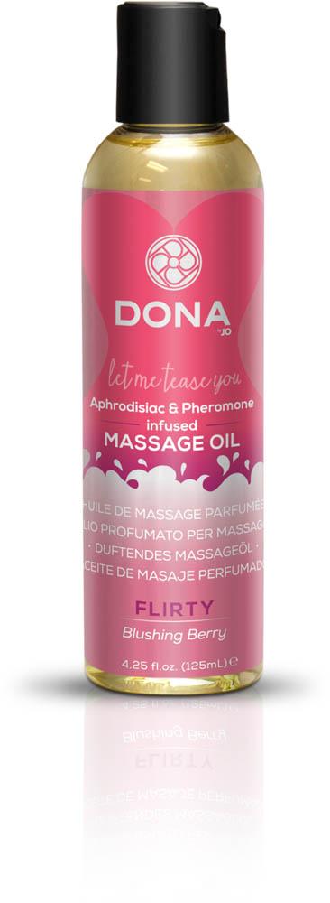 Dona Scented Massage Oil Flirty Aroma: Blushing Berry 4oz