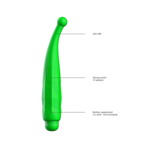 Luminous ABS Bullet With Silicone Sleeve 10-Speeds - Lyra - Green