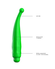 Luminous ABS Bullet With Silicone Sleeve 10-Speeds - Lyra - Green