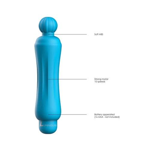 Luminous ABS Bullet With Silicone Sleeve 10-Speeds - Demi - Turquoise