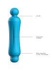 Luminous ABS Bullet With Silicone Sleeve 10-Speeds - Demi - Turquoise