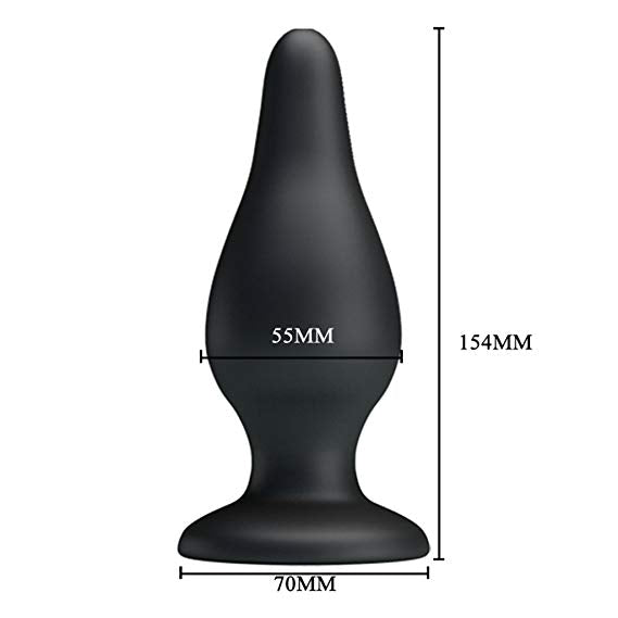 Sturdy Silicone Anal Plug - Black - K. P.