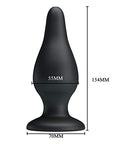 Sturdy Silicone Anal Plug - Black - K. P.