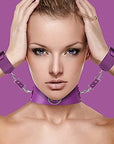Ouch! - Collar with Cuffs - Purple