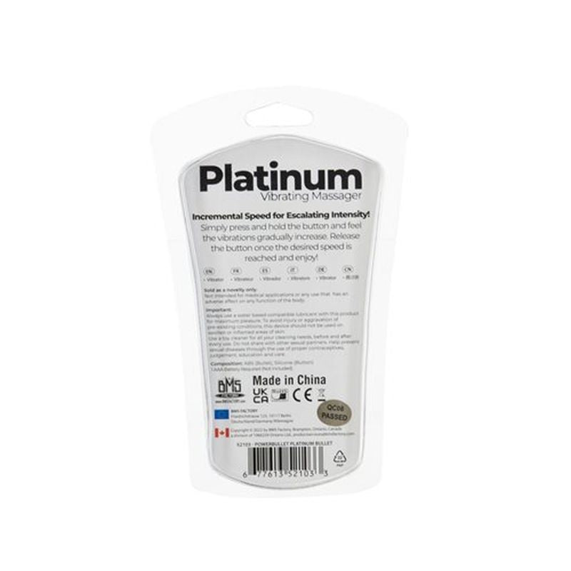 PowerBullet - 9cm Bullet Vibrator - Platinum