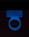 PowerBullet - Cosmic Cock Ring with Bullet - Glow in the Dark Blue