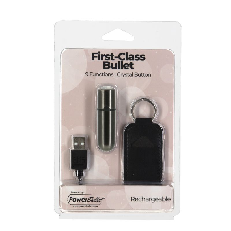 PowerBullet - First Class Rechargeable Bullet with Crystal - Gun Metal