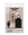 PowerBullet - First Class Rechargeable Bullet with Crystal - Rose Gold
