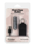 PowerBullet - First Class Rechargeable Bullet with Crystal - Silver