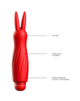 Luminous ABS Bullet With Silicone Sleeve 10-Speeds - Sofia - Red