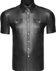 Sexy And Elegant Shirt With Front Pockets - Black
